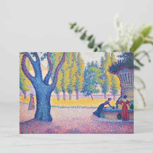 Paul Signac - Fountain des Lices, Saint-Tropez Kaart (Staand voorkant)