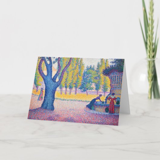 Paul Signac - Fountain des Lices, Saint-Tropez Kaart (Voorkant)