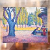 Paul Signac - Fountain des Lices, Saint-Tropez Raamsticker (Vel 2)