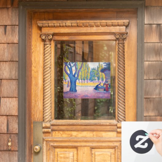 Paul Signac - Fountain des Lices, Saint-Tropez Raamsticker (Huis Deur)