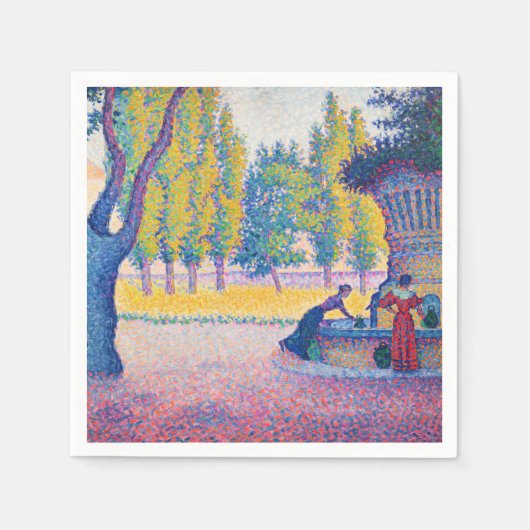 Paul Signac - Fountain des Lices, Saint-Tropez Servet (Voorkant)