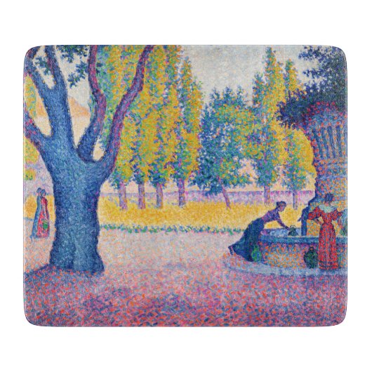 Paul Signac - Fountain des Lices, Saint-Tropez Snijplank (Voorkant)