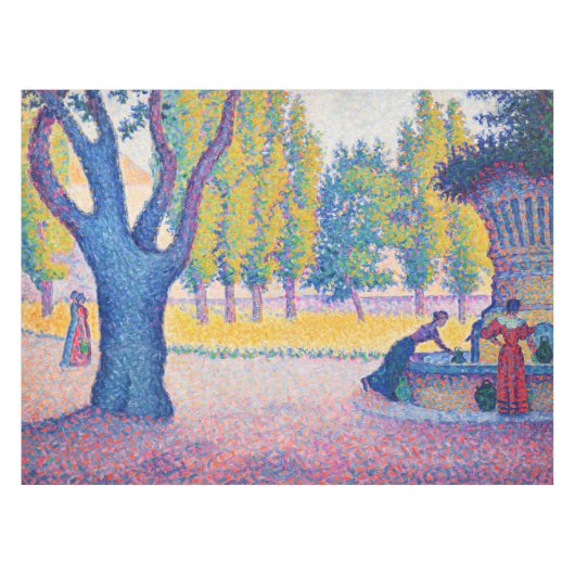 Paul Signac - Fountain des Lices, Saint-Tropez Tafelkleed (Voorkant (Horizontaal))