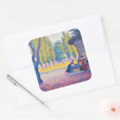 Paul Signac - Fountain des Lices, Saint-Tropez Vierkante Sticker (Envelop)