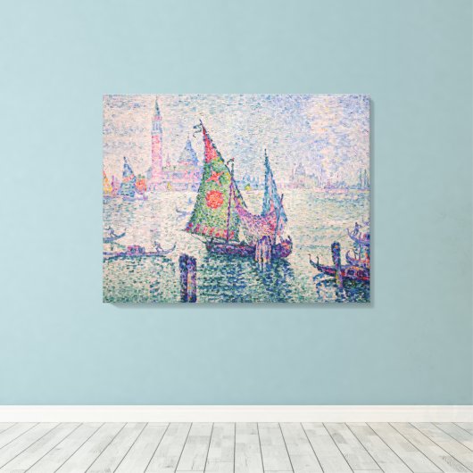 Paul Signac - Groene Sail Canvas Afdruk (Insitu (Houten vloer))
