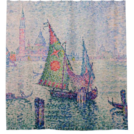 Paul Signac - Groene Sail Douchegordijn (Voorkant)