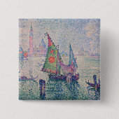 Paul Signac - Groene Sail Vierkante Button 5,1 Cm (Voorkant)