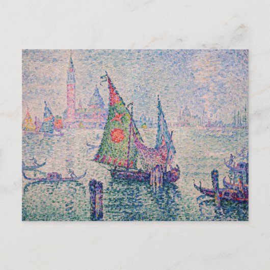 Paul Signac - Het groene zeil Briefkaart (Voorkant)
