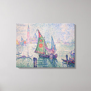 Paul Signac - Het groene zeil Canvas Afdruk