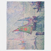 Paul Signac - Het groene zeil Fleece Deken (Voorkant)