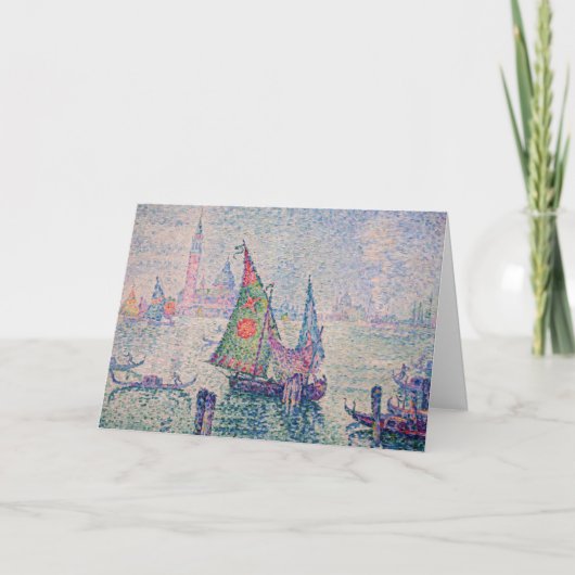 Paul Signac - Het groene zeil Kaart (Voorkant)