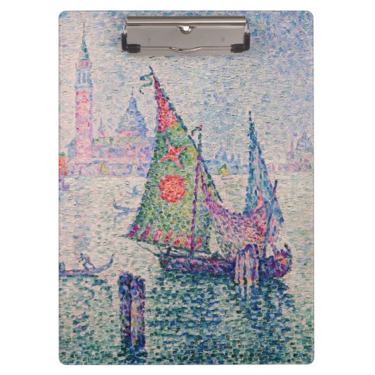 Paul Signac - Het groene zeil Klembord (Voorkant)