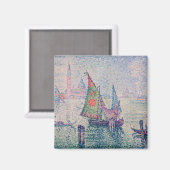 Paul Signac - Het groene zeil Magneet (Voorkant / Achterkant)