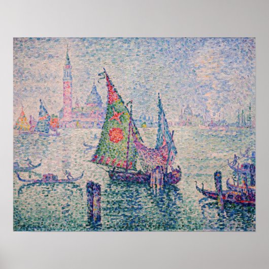 Paul Signac - Het groene zeil Poster (Voorkant)