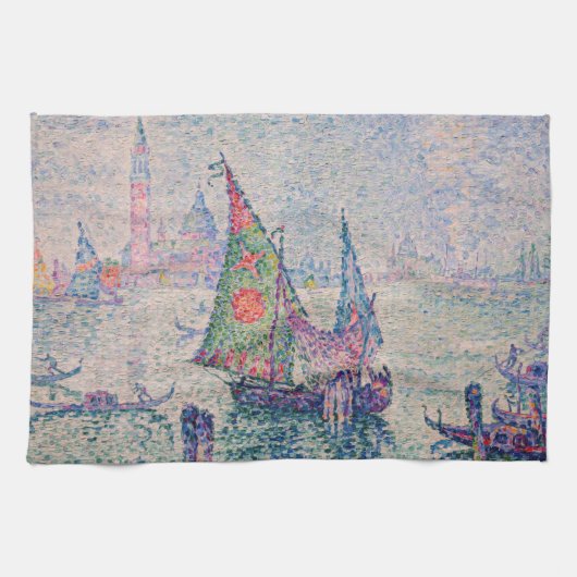 Paul Signac - Het groene zeil Theedoek (Horizontaal)