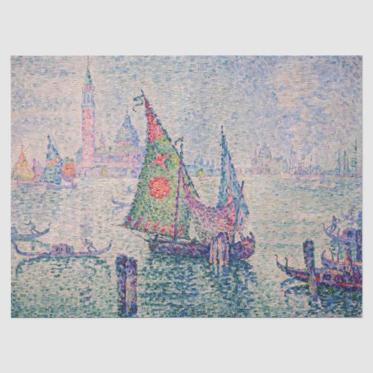 Paul Signac - Het groene zeil Tissuepapier (Voorkant)