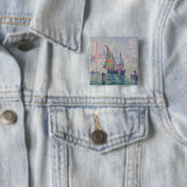 Paul Signac - Het groene zeil Vierkante Button 5,1 Cm (In situ)