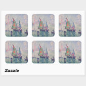 Paul Signac - Het groene zeil Vierkante Sticker (Vel)