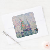 Paul Signac - Het groene zeil Vierkante Sticker (Envelop)