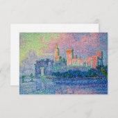Paul Signac - Het Papal Palace, Avignon Bedankkaart (Voorkant / Achterkant)