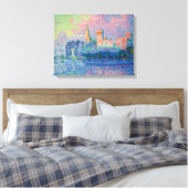 Paul Signac - Het Papal Palace, Avignon Canvas Afdruk (Insitu (Slaapkamer))
