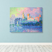 Paul Signac - Het Papal Palace, Avignon Canvas Afdruk (Insitu (Houten vloer))