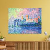 Paul Signac - Het Papal Palace, Avignon Canvas Afdruk (Insitu (Woonkamer))