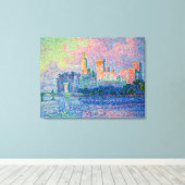 Paul Signac - Het Papal Palace, Avignon Canvas Afdruk (Insitu (Houten vloer))