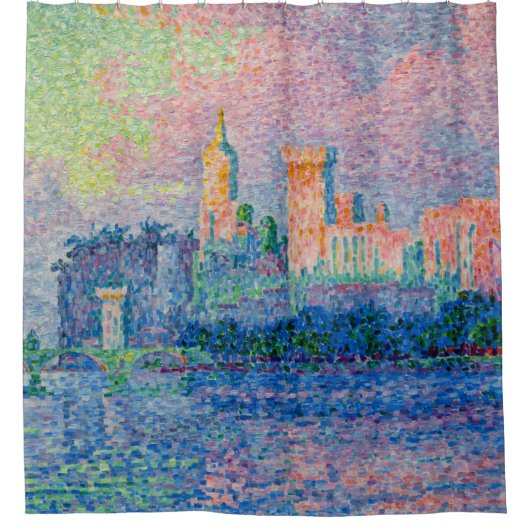 Paul Signac - Het Papal Palace, Avignon Douchegordijn (Voorkant)