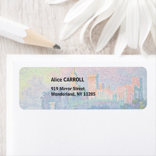 Paul Signac - Het Papal Palace, Avignon Etiket (Insitu)