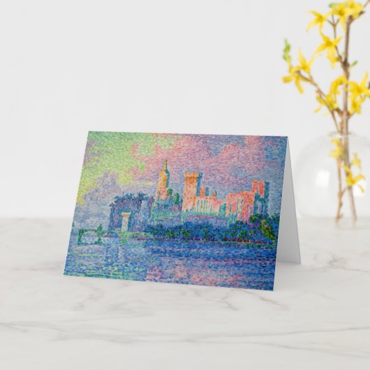 Paul Signac - Het Papal Palace, Avignon Kaart (Gele Bloem)