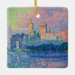 Paul Signac - Het Papal Palace, Avignon Keramisch Ornament<br><div class="desc">Het paleis Papal,  Avignon / Le Chateau des Papes / Le Palais des Papes,  door Paul Signac in 1900</div>