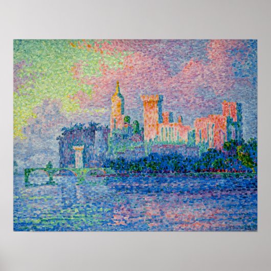 Paul Signac - Het Papal Palace, Avignon Poster (Voorkant)