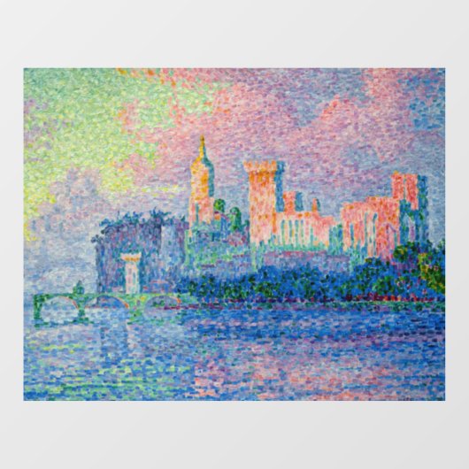 Paul Signac - Het Papal Palace, Avignon Raamsticker (Vel)