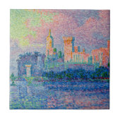 Paul Signac - Het Papal Palace, Avignon Tegeltje (Voorkant)