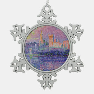Paul Signac - Het Papal Palace, Avignon Tin Sneeuwvlok Ornament