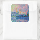 Paul Signac - Het Papal Palace, Avignon Vierkante Sticker (Tas)