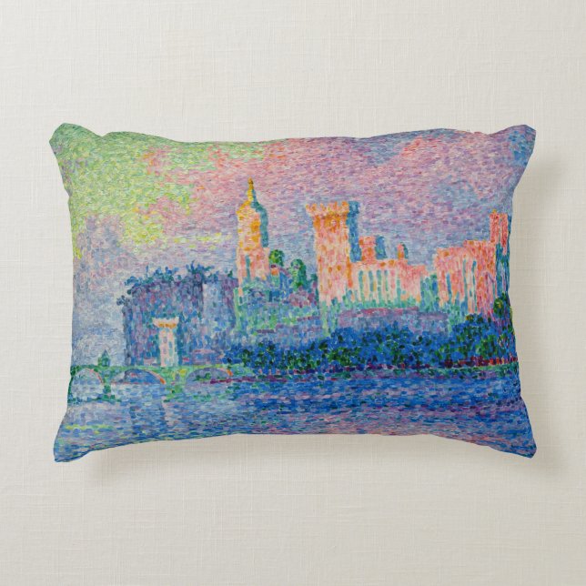 Paul Signac - Het Pauselijk Paleis, Avignon Accent Kussen (Voorkant)