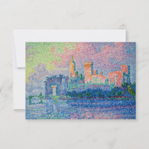 Paul Signac - Het Pauselijk Paleis, Avignon Bedankkaart