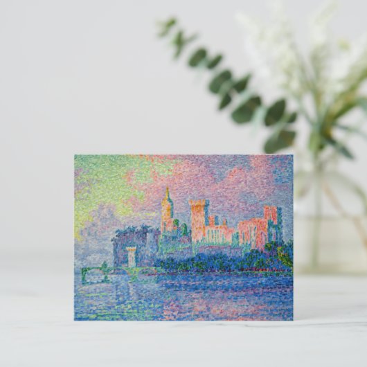 Paul Signac - Het pauselijk paleis, Avignon Briefkaart (Staand voorkant)