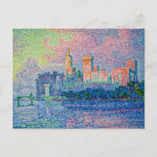 Paul Signac - Het pauselijk paleis, Avignon Briefkaart (Voorkant)