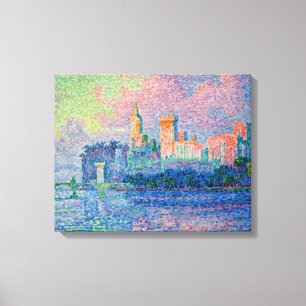Paul Signac - Het Pauselijk Paleis, Avignon Canvas Afdruk
