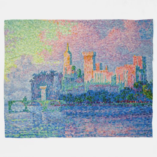 Paul Signac - Het Pauselijk Paleis, Avignon Fleece Deken (Voorkant (Horizontaal))