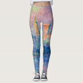 Paul Signac - Het Pauselijk Paleis, Avignon Leggings (Voorkant)