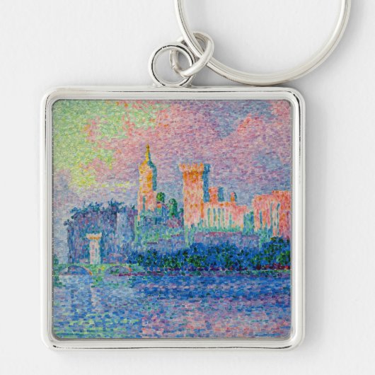 Paul Signac - Het Pauselijk Paleis, Avignon Sleutelhanger (Voorkant)