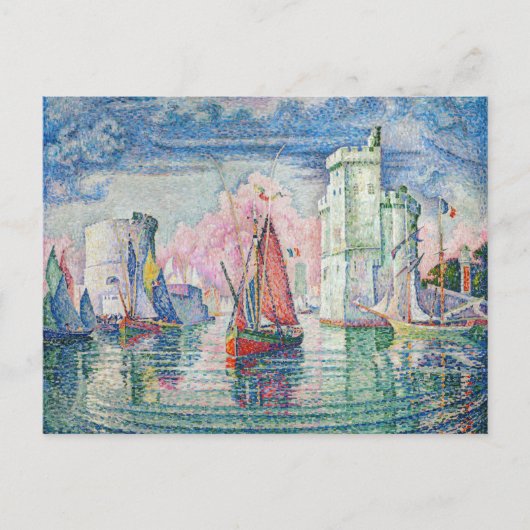 Paul Signac - Ingang van de haven van La Rochelle Briefkaart (Voorkant)