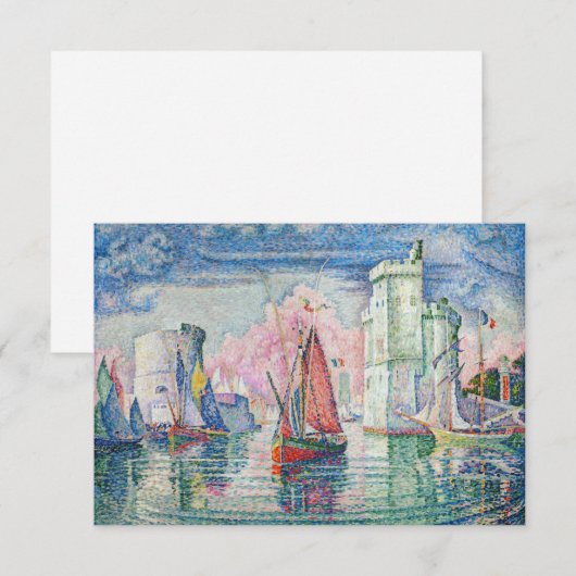Paul Signac - Intrede van La Rochelle Harbour Bedankkaart (Voorkant / Achterkant)