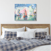 Paul Signac - Intrede van La Rochelle Harbour Canvas Afdruk (Insitu (Slaapkamer))