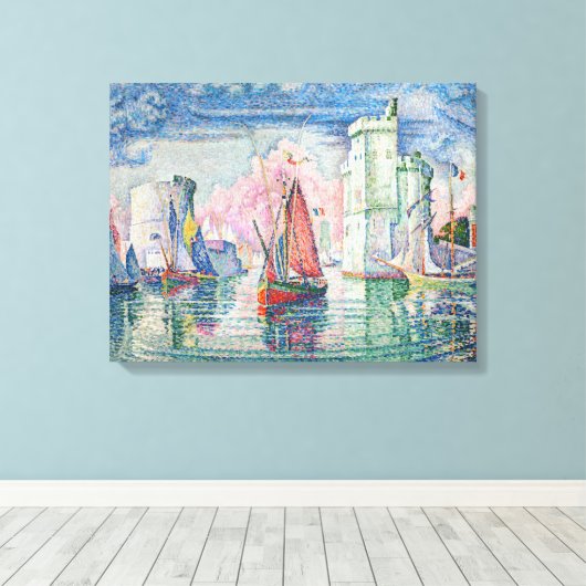 Paul Signac - Intrede van La Rochelle Harbour Canvas Afdruk (Insitu (Houten vloer))