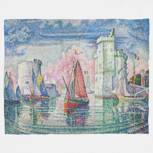 Paul Signac - Intrede van La Rochelle Harbour Fleece Deken (Voorkant (Horizontaal))
